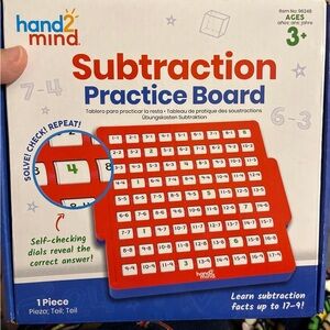 Subtraction Practice Board - Red